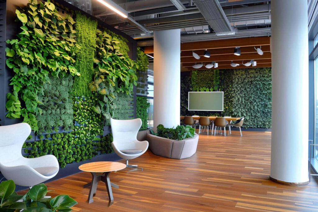 Zielony fit-out biura